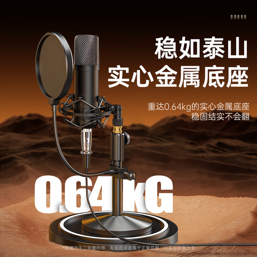 Wise Nation 48V/5V compatible microphone condenser professional live streaming game e-sports singing mobile phone microphone sound card computer karaoke special recording speaker recording equipment