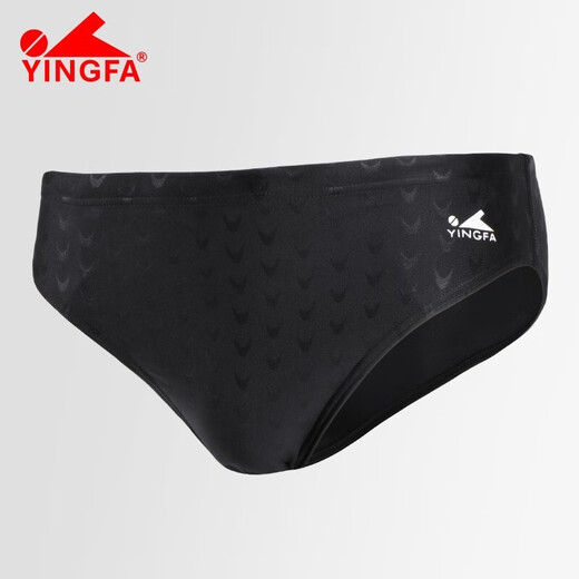 英发（YINGFA） 英发男士仿鲨鱼皮三角泳裤 竞速耐氯训练比赛专用速干游泳裤短裤 9201-黑色-非专业训练请拍大1码 L 【建议腰围:74-79厘米】