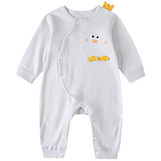 Modal baby cotton jumpsuit spring and autumn baby harem suit for boys and girls cartoon long-sleeved romper suit toddler four-season clothes ginger three-dimensional puppy jumpsuit 80cm 80 size recommended age 9-12 months