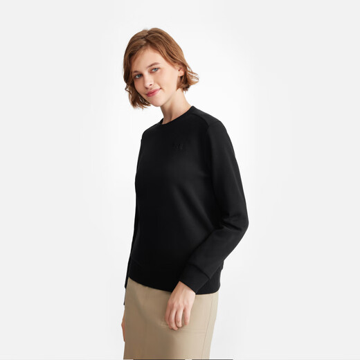 AIGLE艾高卫衣户外运动保暖经典圆领女士上衣 黑色 BH673 36 (160/84A)