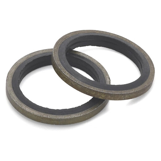 Jinggong JB982 combination gasket nitrile metal sealing gasket seal ring oil pipe seal combination gasket 7L inner diameter 27*outer diameter 35 (20 pieces)