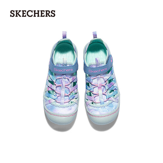 Skechers outdoor toe-toe sandals breathable beach shoes 303394L lavender/multicolor/LVMT 33.5