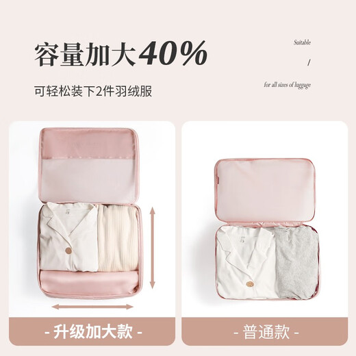 EACHY Travel Storage Bags Suitcase Clothes Storage Bags Clothes Organizing Bags Portable Travel Packaging Set Transparent Clothes Bags Powder-M