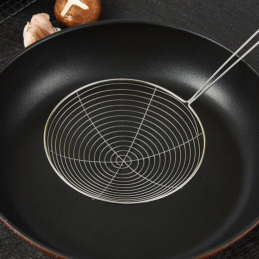 Jackino colander, stainless steel colander, kitchen utensil filter, frying pan, oil grid, noodle spoon, large sieve 16cm