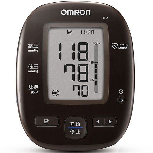 Omron (Omron) Elektronischer Blutdruckmonitor importiertes Blutdruckinstrument für ältere Menschen zu Hause Smart Bluetooth -Messinstrument für medizinische hohe Präzision J751