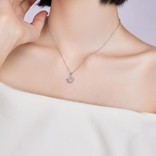 Liuguifu Jewelry Platinum Pendant Women's pt950 Platinum Cupid Shell Pendant Birthday Gift Necklace 0.80g