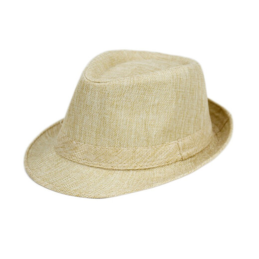 Nozhi süßer kleiner Kremphut mittleren Alters und älterer Männer Jazz Hut Britischer Stil Gentleman's Hut Solid Color Bühne Performance Hut Nm676 Brauner Durchschnittsdockumfang 58 cm