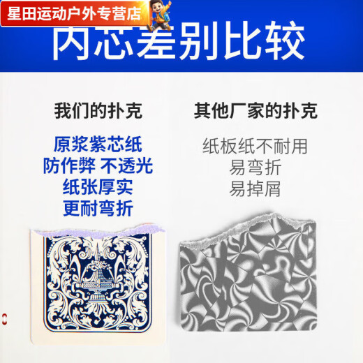 筏芯整箱100副半箱50副扑克牌纸牌扑克棋牌室茶楼小卖店扑克 裸包无盒9207(中档质量)加 半箱50副装