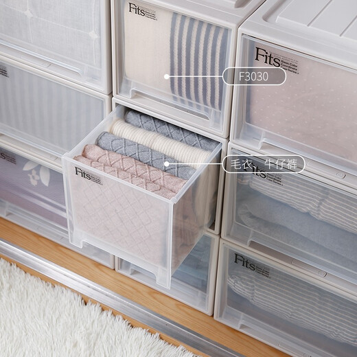 Tenma Japanische Tenma-Schubladen-Aufbewahrungsbox Ins Plastikstaierbox 39 Garderobe Kleidung Organisationsbox Aufbewahrungsbox F3923-Khaki (39*53*23 cm) importiert in Japan