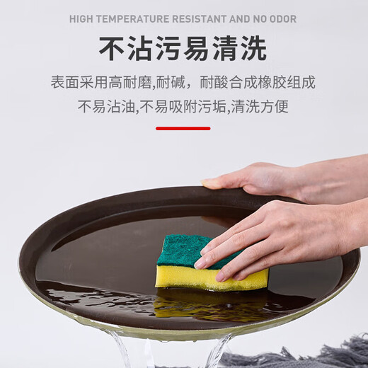 Danshi Zhiyuan commercial rectangular tray tempered anti-slip plastic hotel restaurant tea tray 40*30cm square