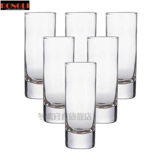 Dongli household glass liquor cup spirits cup 74ml one-shot cup set one or two white wine cups small wine cup SHOT cup bar straight cup 6 pieces/74ml straight cup