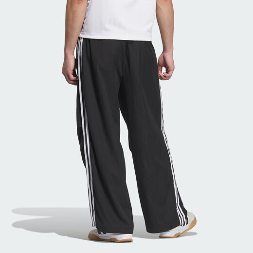 阿迪达斯 （adidas）三叶草男裤 2025夏梭织潮流时尚舒适休闲运动长裤 JW9896/黑色 L