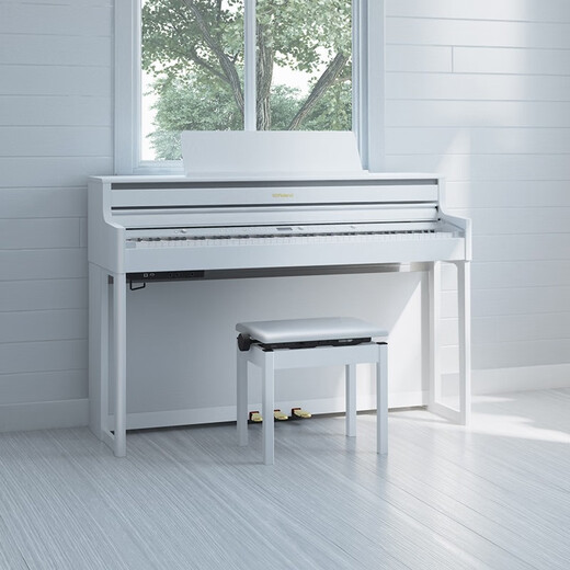 Roland HP704/HP702/HP701 Luxus vertikaler elektrischer Klavier Erwachsener Professional spielen 88 Key Home Digital Piano HP704-WH Elegant White + Accessoires Geschenktüte