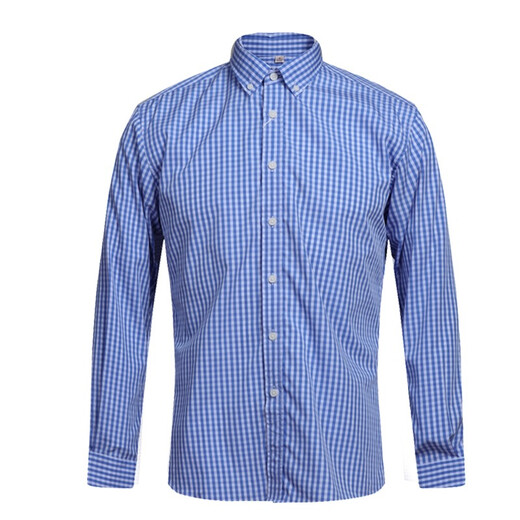 Mailyard / Melya Shirt à manches longues Pure Business Coton Plaid Men's Fashion Slim Shirt 653 Bleu 40