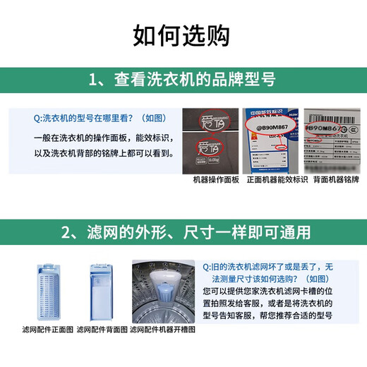 Universal Old Style Changhong Waschmaschine Filter Mesh Bag Accessoires XQB75-88 677C XQB65-719C Nr. 142 [1 Pack] Langfußstil