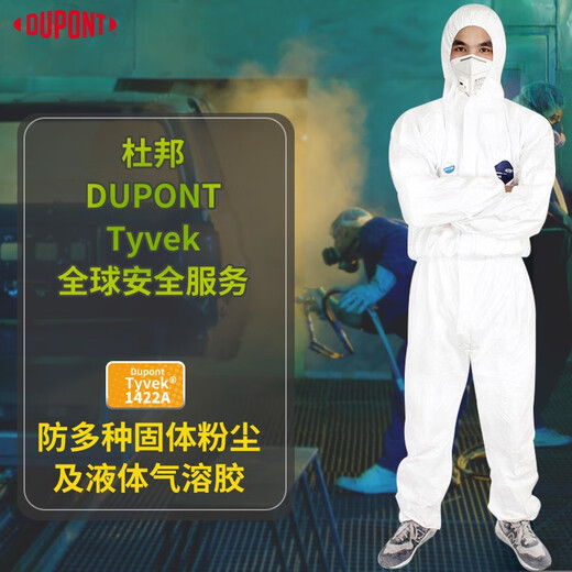 Dupont Tweiqiang 1422A Industrielle Schutzkleidung Anti-GLAS-Faser Asbest Pestizid Desinfektionsmittel atmungsaktivem einteilig mit Kapuze-Industriesprühfarbe staubdes Arbeitskleidung Dupont Schutzkleidung staubfestem Anzug xxl