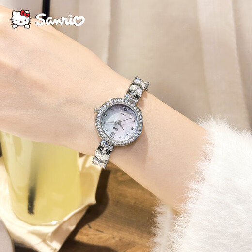 Hello Kitty Sanrio Mermaid Watch Women's Small Dial Bracelet Watch Female Student Niche Light Luxury Birthday Gift for Girlfriend