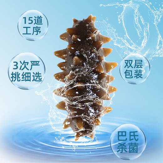 Xiaoqin Dalian ready-to-eat sea cucumber 1000g 6-12 pieces Liao sea cucumber seafood aquatic products sea cucumber gift box