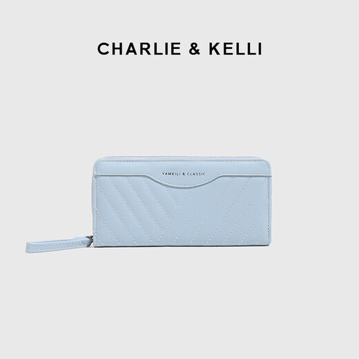 CHARLIE & KELLI CK轻奢包包女包长款多巴胺钱包女士2025新款零钱包卡包手拿包 黑色