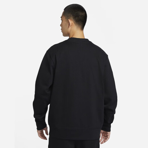 耐克YY胜道 男针织开衫春季新款黑色纯棉休闲叠搭刺绣外套 FN3899-010 S