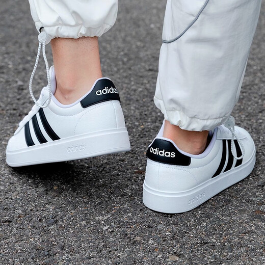 Adidas Männerschuhe Freizeitschuhe Frauenschuhe Sommer Neue Sportschuhe Grand Court 2.0 Mode und vielseitige Low-Top-Schuhe GW9195/Weiß 41 (255 mm)