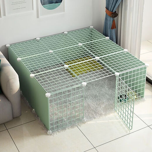 Raft core kitten cage kitten fence dog small dog rabbit indoor home isolation guardrail fence dog fence pet fence anti-jailbreak with top C type 8 pieces 70*35*35 resin paint