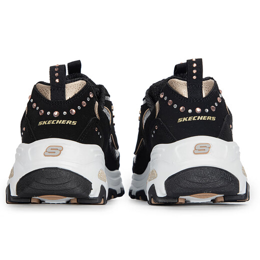 Женская обувь Skechers, новые осенние туфли Panda Panda, модные, модные высотные кроссовки с толстыми толстыми гостями, повседневные туфли с низкой вершиной 11979-Bkgd 35