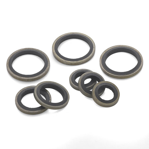 Jinggong JB982 combination gasket nitrile metal sealing gasket seal ring oil pipe seal combination gasket 7L inner diameter 27*outer diameter 35 (20 pieces)