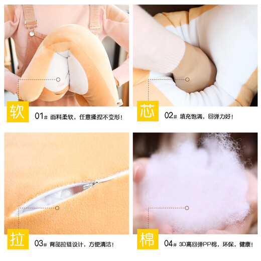 Magic Dragon Cute Sleeping Plush Toy Dog Doll Rag Doll Girl Sleeping Long Pillow Doll Cute Puppy Dog Rag Doll Birthday Gift for Girls Husky 60cm