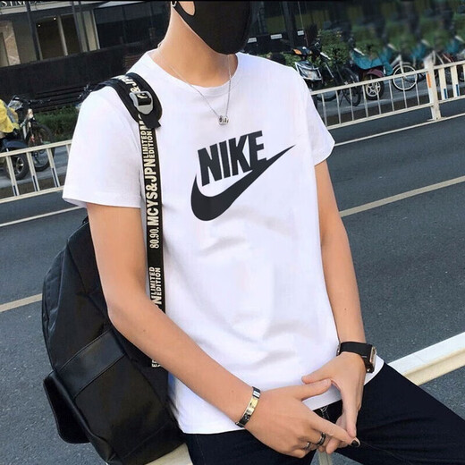 耐克（NIKE）短袖男士 25夏季新款运动服装跑步健身衣纯色棉质半袖圆领休闲T恤 全棉亲肤/简单耐穿/热推款 XL 【180】体重150~170斤左右