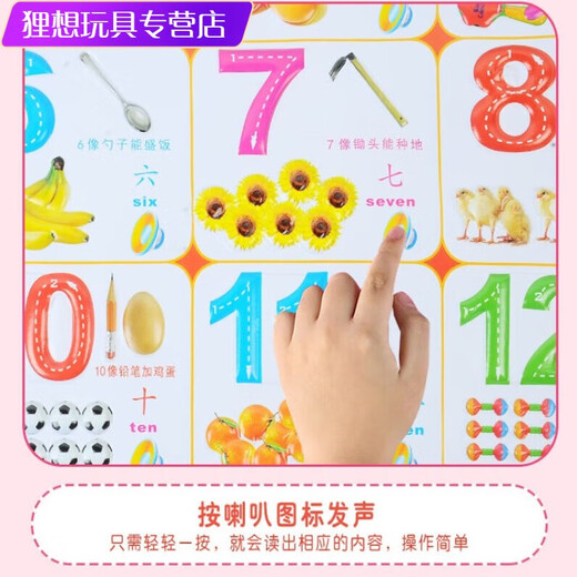 山头林村有声挂图宝宝儿童早教幼儿启蒙认知学习发声墙贴数学数字点读挂画 乘法表