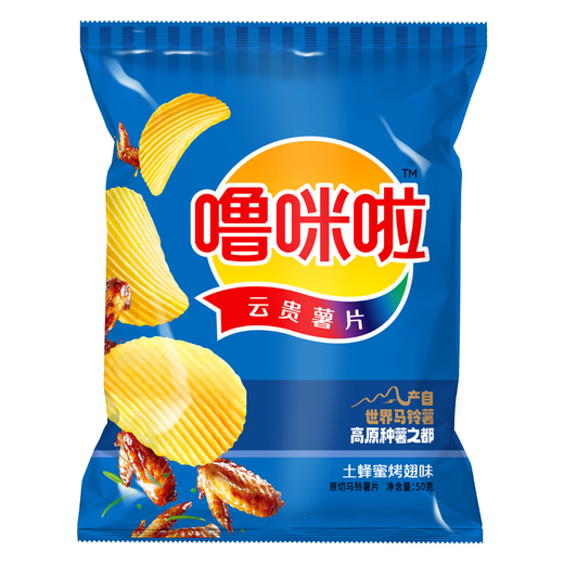 噜咪啦薯片50g*15袋(番茄味 +黄瓜味+烤翅味+海苔味)
