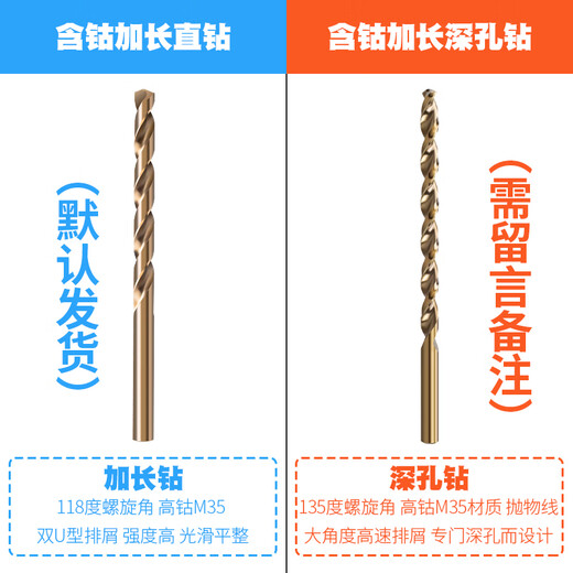 Cobalt-containing extended twist drill bit 10.1 10.2 10.3 10.4 10.5 10.6 10.7 10.8 10.9 100145200mm