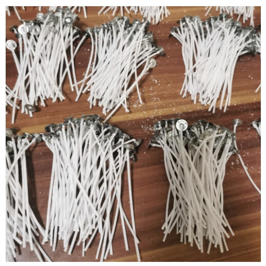 DIY candle smokeless wick scented candle wick soy wax wick ghee palm wax wick brown floral wire 10cm (50 pieces)