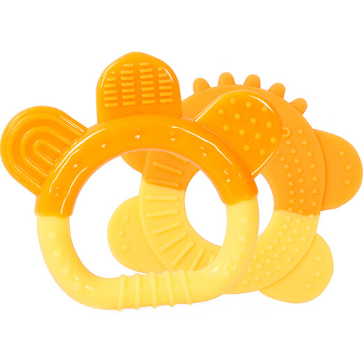 OPEN baby teether, baby soothing chewing fun, silicone toy chewing glue, boiled anti-biting hand artifact, ice cream teether, 1 pack