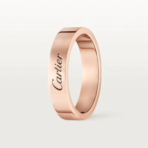Cartier ring Cartier CDE series wedding ring for men and women, 4 mm wide B4098000 18K rose gold 61