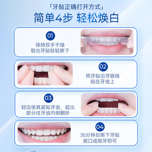 SMILEKIT Whitening Teeth Strips, Teeth Whitening Remove Yellow, Whiten and Brighten Teeth Stains, Remove Stains, Portable Sparkling White Teeth Whitening Strips, 1 box trial pack [7 pairs of 14 patches]