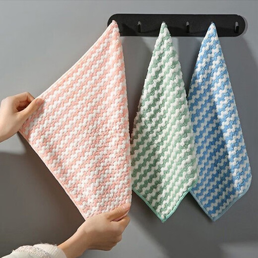 Zhengmiao dishcloth, kitchen housekeeping cleaning cloth, towel wiping table, absorbent rag, easy to clean, lint-free kitchen cloth, 25cm large rag-10 pack