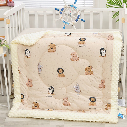 Acacia Tong Baby Quilt Autumn and Winter Baby Cover Blanket 3D Bean Velvet Soothing Baby Blanket Kindergarten Small Quilt Beanie Quilt Strawberry Bunny Knitted Cotton Bean Velvet 10-20 1-1 Meter Machine Washable 700g