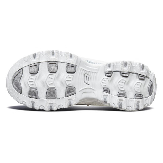 Skechers women's shoes summer 2025 new white panda shoes sneakers mesh breathable casual shoes thick sole heightened dad shoes 11979-WSL white 35