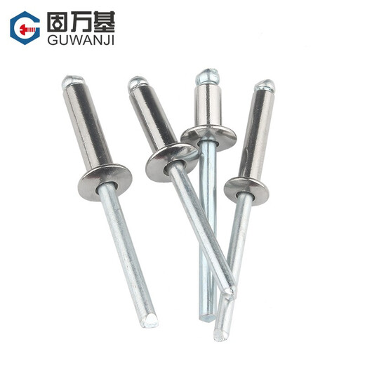 Guwanji willow rivets 304 stainless steel core blind rivets, round head pull rivets, heart-pulling decorative nails, M3/M3.2M4M5 M4*6 50 pieces 304/all steel