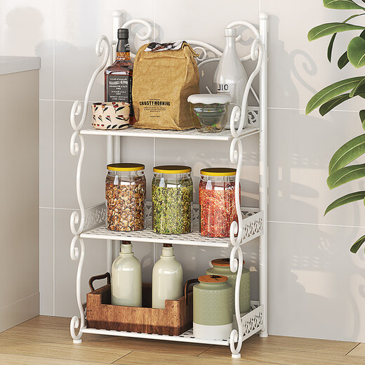 LINSHIWU FALTING SHELFEL IHRE BAD WASHBASIN RACK TOMTLETTE KITCHE LAGER RARKLAKE HAUSSHALTEHELF WHITE-Z673 [Breite 34 cm*Höhe 65 cm]