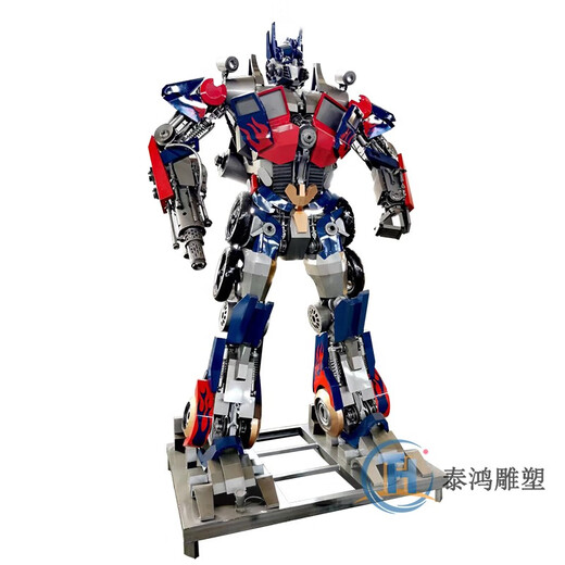 Large iron Transformers Bumblebee Optimus Prime Megatron Metal Robot Mecha Mall Park Ornament Height 1.5 meters, standard lighting, no voice setting