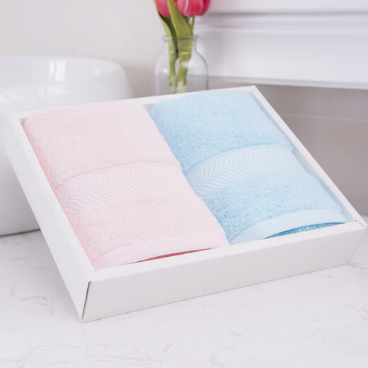Grace antibacterial towel 2 Chinese style gift box Pure cotton terry adult enlarged towel soft and absorbent 76*35cm