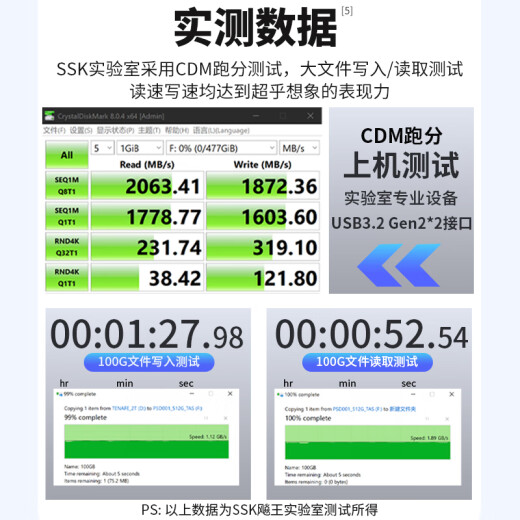 SSK飚王 双接口固态U盘type-c手机U盘电脑两用SSD/USB3.2大容量长江存储高速移动优盘 【1050MB/s】双头u盘 256G