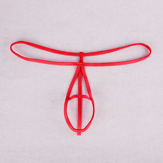 Ye Zimei Men's See-through Hollow Underwear Men's Sexy Fun Underwear European and American Transparent T-Pants T-Pants 4132 Red One Size