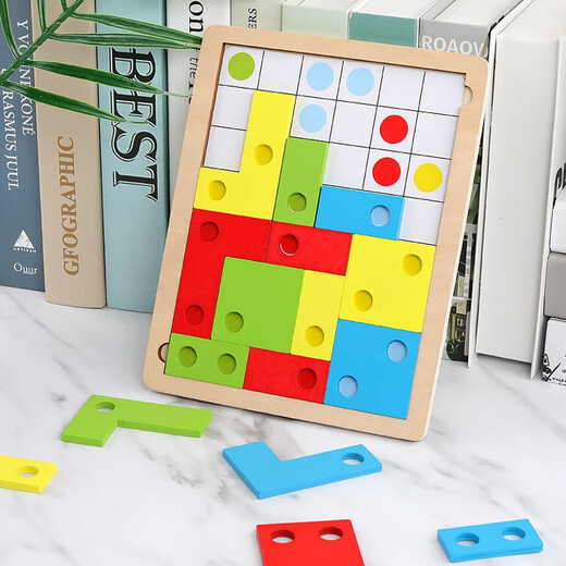 Puzzle Puzzle Kinder verwenden praktische Gehirninformationen früh Bildung Tangram Teaching Aids Elementary Schüler verwenden Intelligence Digital Toys Tetris Logarithmic Board Building Blocks Logical Denkblöcke