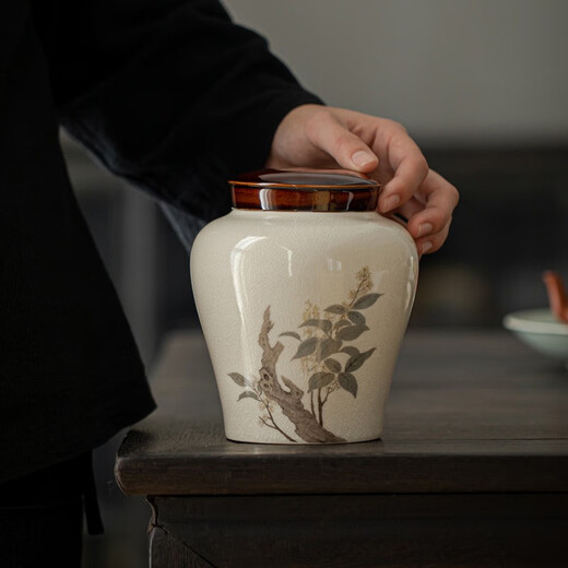 Boyei (BW) antique ceramic tea cans large cans household sealed moisture-proof tea cans gift box packaging elegant season 2 gift boxes