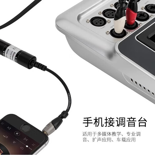 AVSSZ professional audio isolation transformer audio isolator computer connection mixer current noise noise canceller anti-interference noise reduction filter QRP-B42 3.5 to dual RCA (with cable 1.5M) Soundking