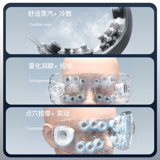 Wayourcare German Massager Eye Protection Dispositivo de protección de ojo Hot Hot Mask Atomización de vapor de ojo 520 Regalo para novia Point Shock Children Children Massager para madre Buraña de regalo White White